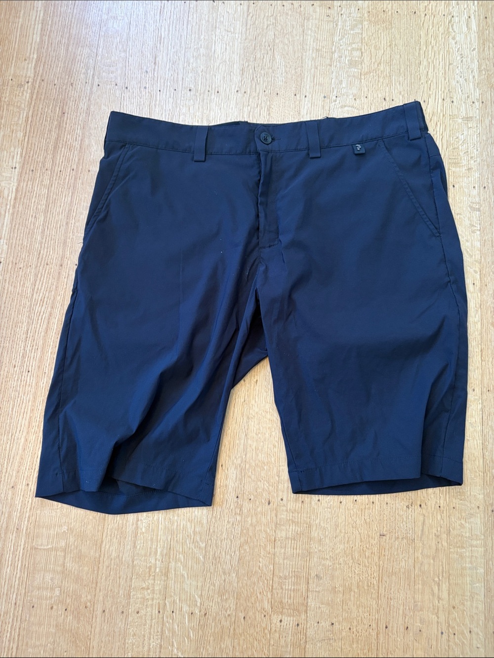 Peak Performance Black Flat-Front Performance Shorts